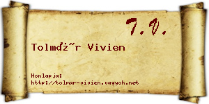 Tolmár Vivien névjegykártya