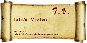 Tolmár Vivien névjegykártya